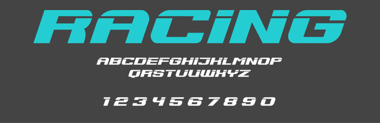 Racing lettering vector graphic apparel clothing prints eps svg png. Typography Fonts graphics designs posters stickers. Download it Now in high resolution format and print it in any size