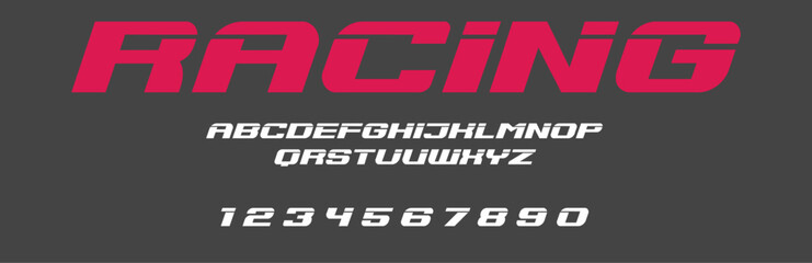 Racing lettering vector graphic apparel clothing prints eps svg png. Typography Fonts graphics designs posters stickers. Download it Now in high resolution format and print it in any size
