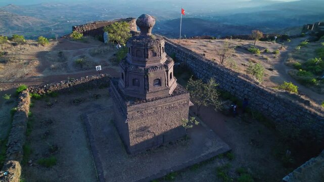  Malhargad Fort, also known as Sonori Fort, stands as the Maratha Empire’s final chapter in stone, captured in stunning drone views