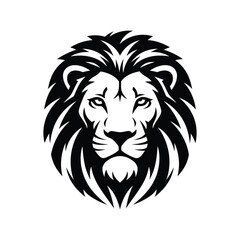 Majestic Lion Head Vector Illustration Powerful, Elegant Black and White Design for Logos, Prints, and More
