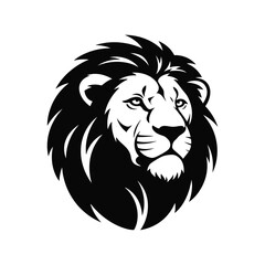 Majestic Lion Head Vector Illustration Powerful, Elegant Black and White Design for Logos, Prints, and More