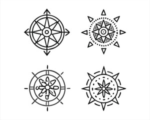 Compass Rose icon set