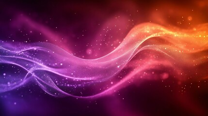 Colorful abstract wave design with vibrant gradients and sparkling effects, perfect for background, technology, or artistic projects.