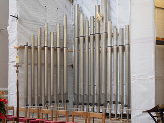 Passau - the organ pipes of St. Stephen's Cathedral are being stored for restoration.