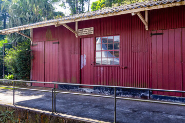 Paranapiacaba, Santo André, SP, Brazil - May 17th, 2025: Former São Paulo Railway workshop in the...