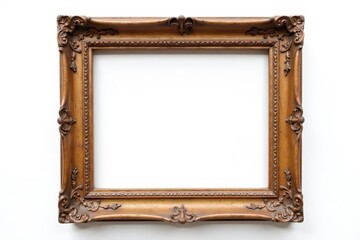 Antique, weathered wood picture frame, isolated on white , picture frame, art