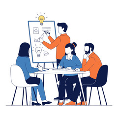 Collaborative Brainstorming Session: Teamwork & Idea Generation