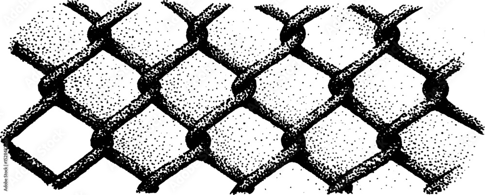 Poster intricate stippling ink art of geometric chain pattern for design use