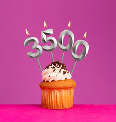 Number of followers or likes - Candle number 3500