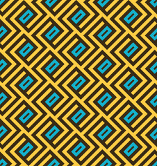 Geometric seamless pattern with lines and squares -vector eps8