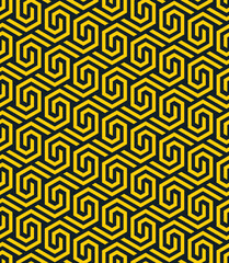 Seamless abstract geometric pattern with lines and hexagonal shapes -vector eps8