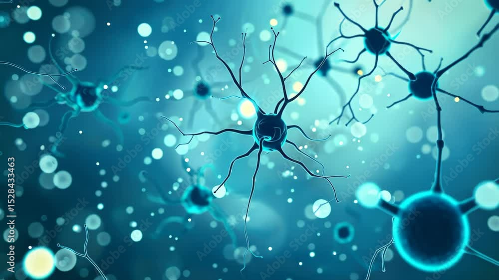 Aufkleber neural network: a mesmerizing display of interconnected neurons, the building blocks of the human br