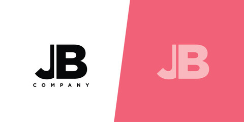 Letter J and B, JB logo design template. Minimal monogram initial based logotype.