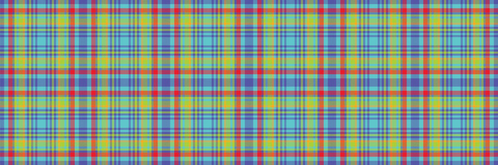 Vibrant, colorful plaid pattern. Ideal for textile design, web backgrounds, or fashion projects.  This cheerful, bright texture evokes feelings of happiness and energy.
