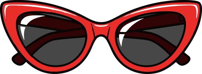 15. Red Cat-Eye Sunglasses