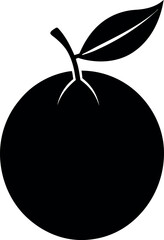 Calamansi Fruit Silhouette Vector On Transparent Background