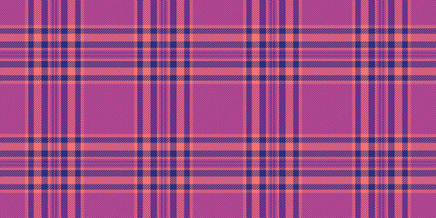 Vibrant pink and coral plaid pattern. Seamless textile texture ideal for fashion, web design, or print projects.  Evokes feelings of warmth, comfort, and style.