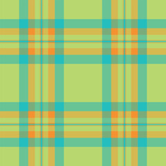 Vibrant, playful plaid pattern in lime, teal, and orange. Classic tartan design with a modern color palette. Perfect for textiles, backgrounds, or graphic design.