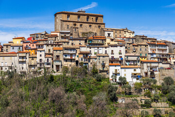Naklejka premium Italy, Calabria. The hill town of San Fili.