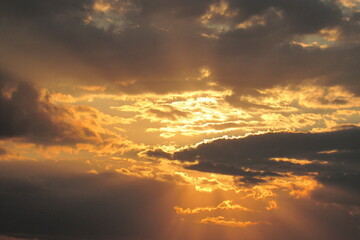 sunset over the lake