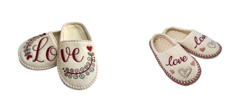 Cozy love slippers home product. Cut out png set
