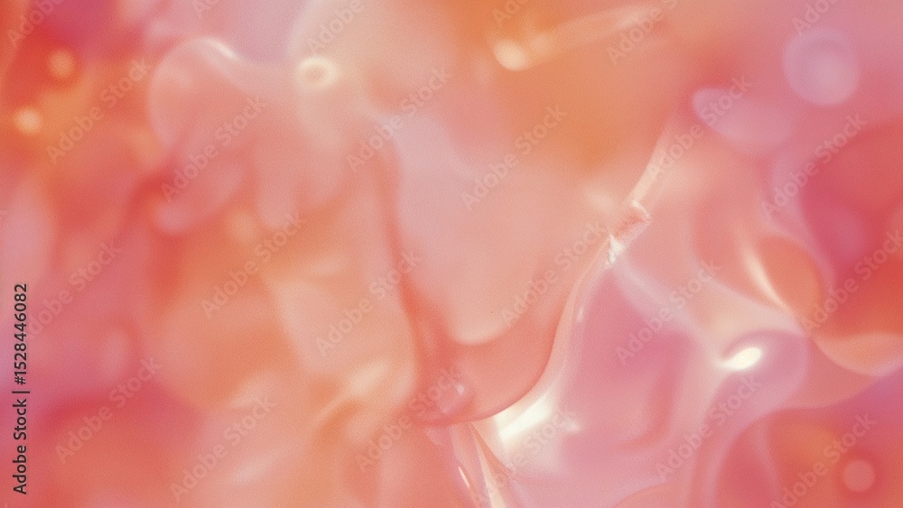 Poster Abstract Swirls of Soft Pink and Orange Create a Dreamy Atmosphere in a Tranquil Background