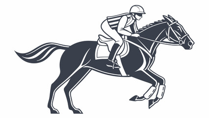 Fototapeta premium Equestrian Horse and Rider Silhouette