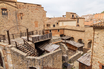 Italy, Calabria, Cosenza. Portion of the old medieval town.
