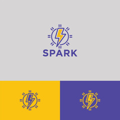 Spark logo design template