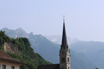 Vaduz city scapes in summer