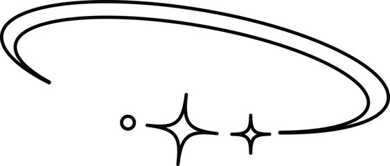 Minimal Star and Swirl Line Art Icons Collection – Celestial Tattoo Style Elements © fajar
