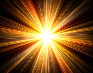 Obraz premium Bright Golden Light Burst Abstract Background
