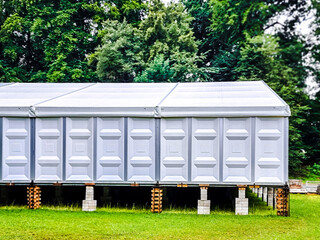 Trade fair construction structure tent in green event park