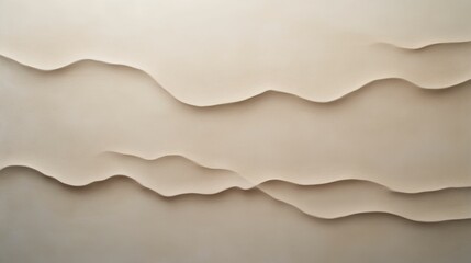 Obraz premium Beige textured surface, undulating waves.