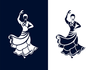 Elegant Flamenco Dancer Silhouette Vector - Spanish Dance Art