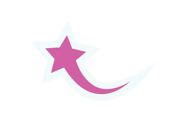 Obraz premium Y2K Abstract Comet star sticker. Retro icon with modern shape. Aesthetic design element, graphic concept, playful style. Perfect for decoration or trendy collection.