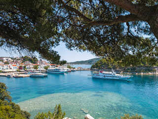 The Old town of Skiathos, Sporades, Thessaly, Greece