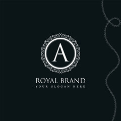 Luxury Monogram A Logo Design with Ornamental Frame for Premium Brand and Elegant Identity