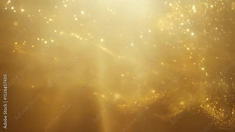 Poster shimmering gold background with sparkling lights and soft light rays creates magical atmosphere for 