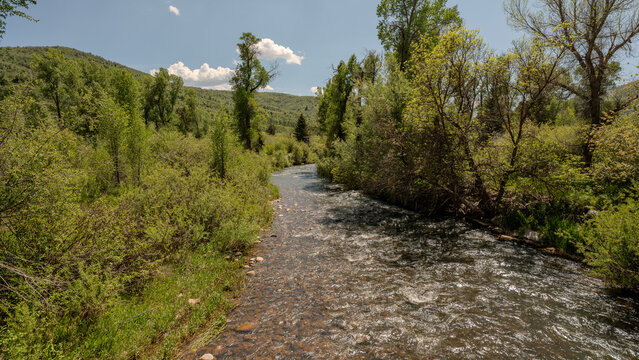 Wide Landscape View of Pineview Reservoir in Northern Utah
