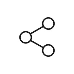 Minimalist Share Icon in Flat Outline Style for Social Media Apps, Messaging Interfaces, and Collaboration Tools on Transparent SVG Background