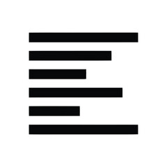 Fototapeta premium Simple graphic representation of a list or text paragraphs with varying lengths.