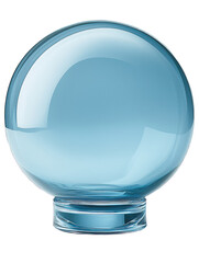 Blue glass orb on short base