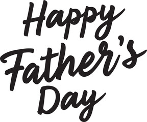 Happy Father's Day text graphic design.

