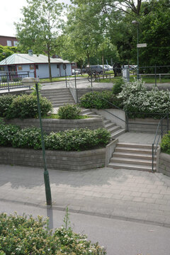Staircase in housing area, Roseng&OElig;rd, Malm&scaron;