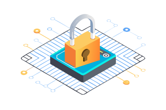 Cybersecurity Digital Lock & Secure Data Protection