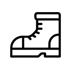 Hiking Boot Outline Variant Icon for Trekking and Outdoor Sports:
A modern outline variant icon of a hiking boot, ideal for trekking, hiking, and outdoor sports branding and promotional materials.