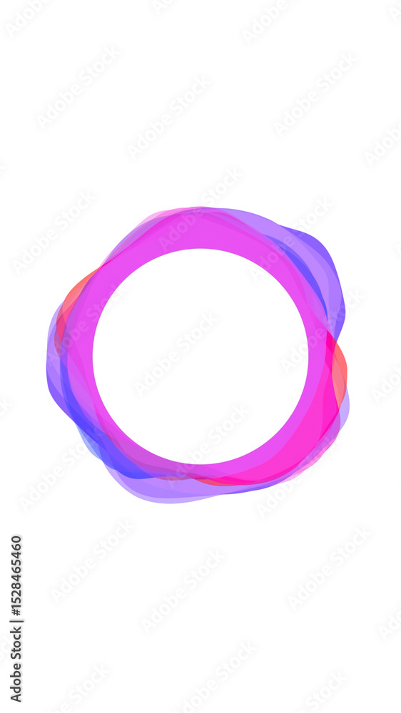 Poster abstract colorful circle swirl spectrum, futuristic ai personal assistant app screen, creative scien