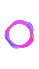 Abstract colorful circle swirl spectrum, futuristic AI personal assistant app screen, creative science and technology background, vibrant multi colored circular copy space frame illustration