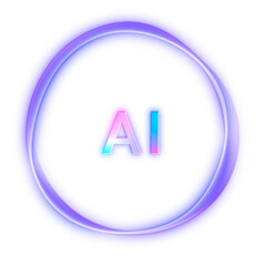 Futuristic colorful AI assistant app logo screen background, smart personal artificial intelligence computer concept, abstract neural network innovation, machine learning technology transparent